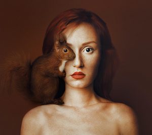 Флора Борши, Будапешт. Фантастические автопортреты с животными