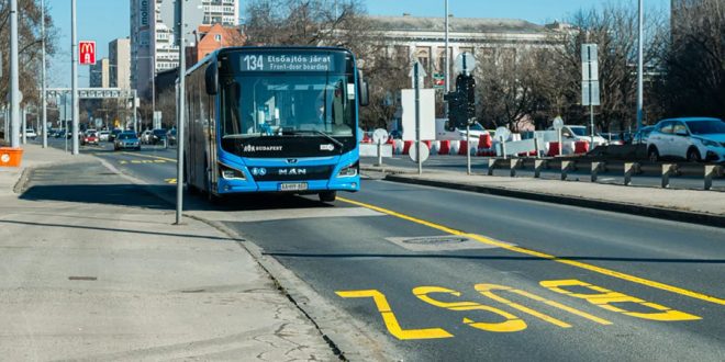 Новые выделенные полосы для автобусов появятся в Будапеште